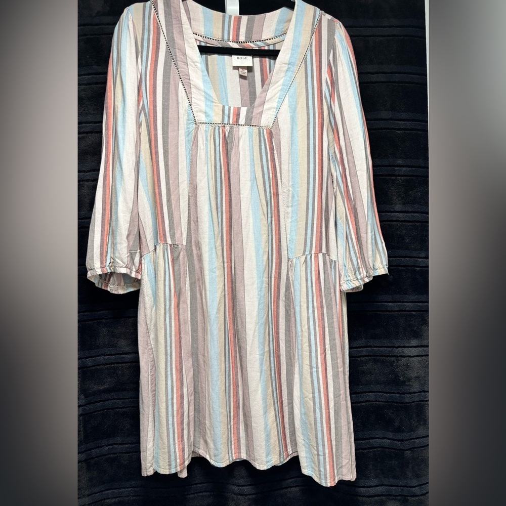 Knox Rose Multicolor Striped Midi Dress